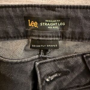 Lee Men's Mid Rise Straight Leg Jeans - Dark Gray
